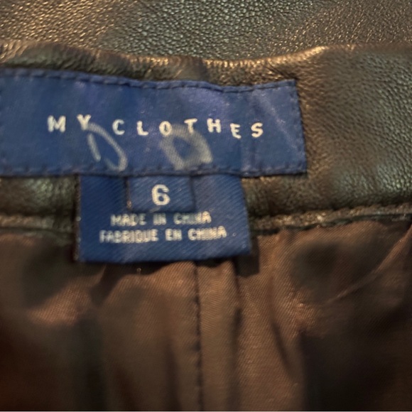 Brown Leather Pants Size 6 - Picture 2 of 6